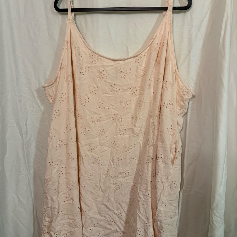 Torrid Light Pink Eyelet Mini Dress